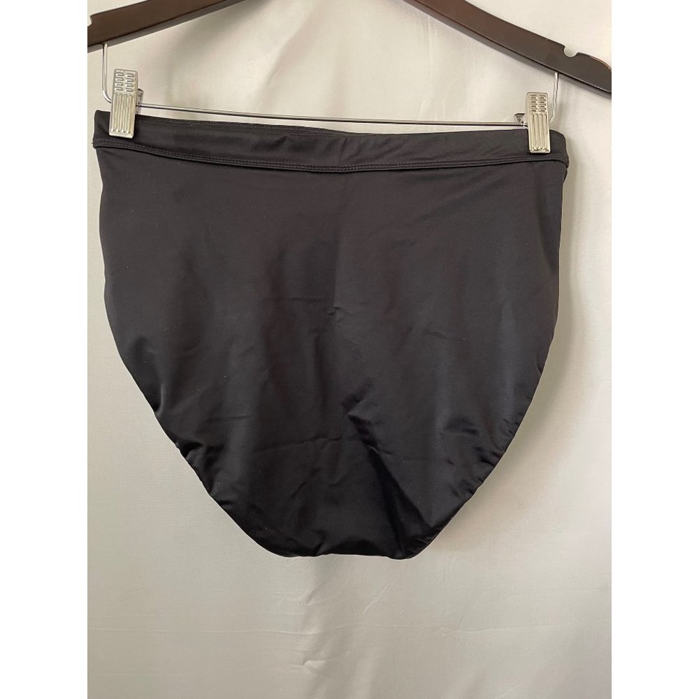 Beach Betty Black Open Zig Zag Design Front High Waist Front Bikini Bottoms - Picture 6 of 9